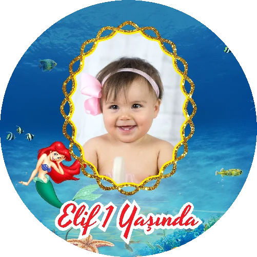 Deniz Kızı  Temalı  Yuvarlak  Açacak Magneti